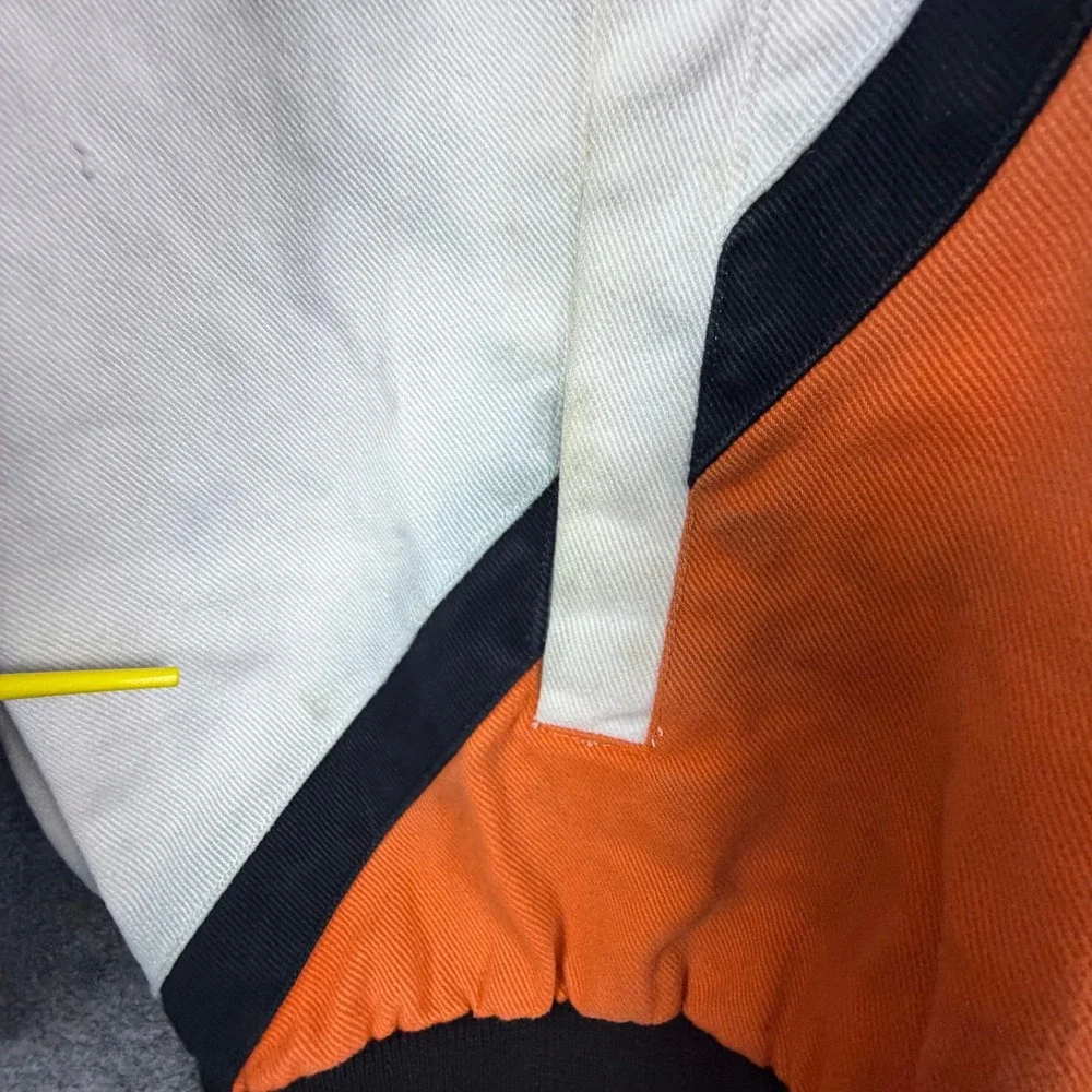 Harley-Davidson Bomber Jacket Mens XL Orange‎ Screamin Eagle Racing Motorcycle